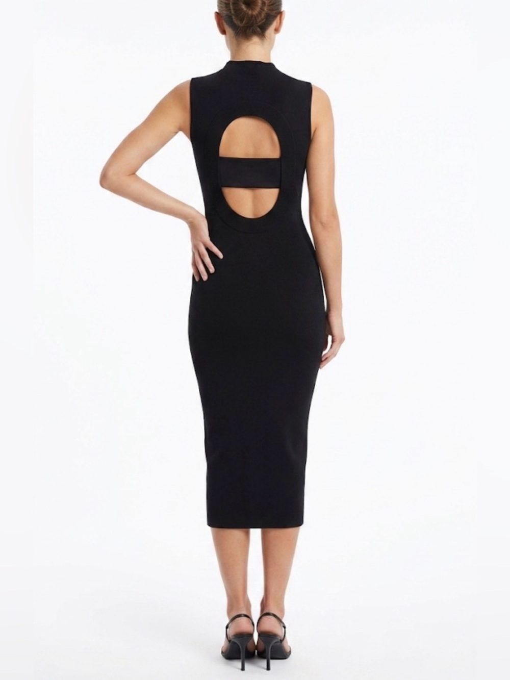 Solace London Black Alexis Back
Cutout Heavy Knit Dress